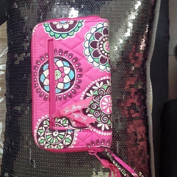 Signature Vera Bradley Mini Tote with matching Wristlet Wallet - Picture 7 of 8